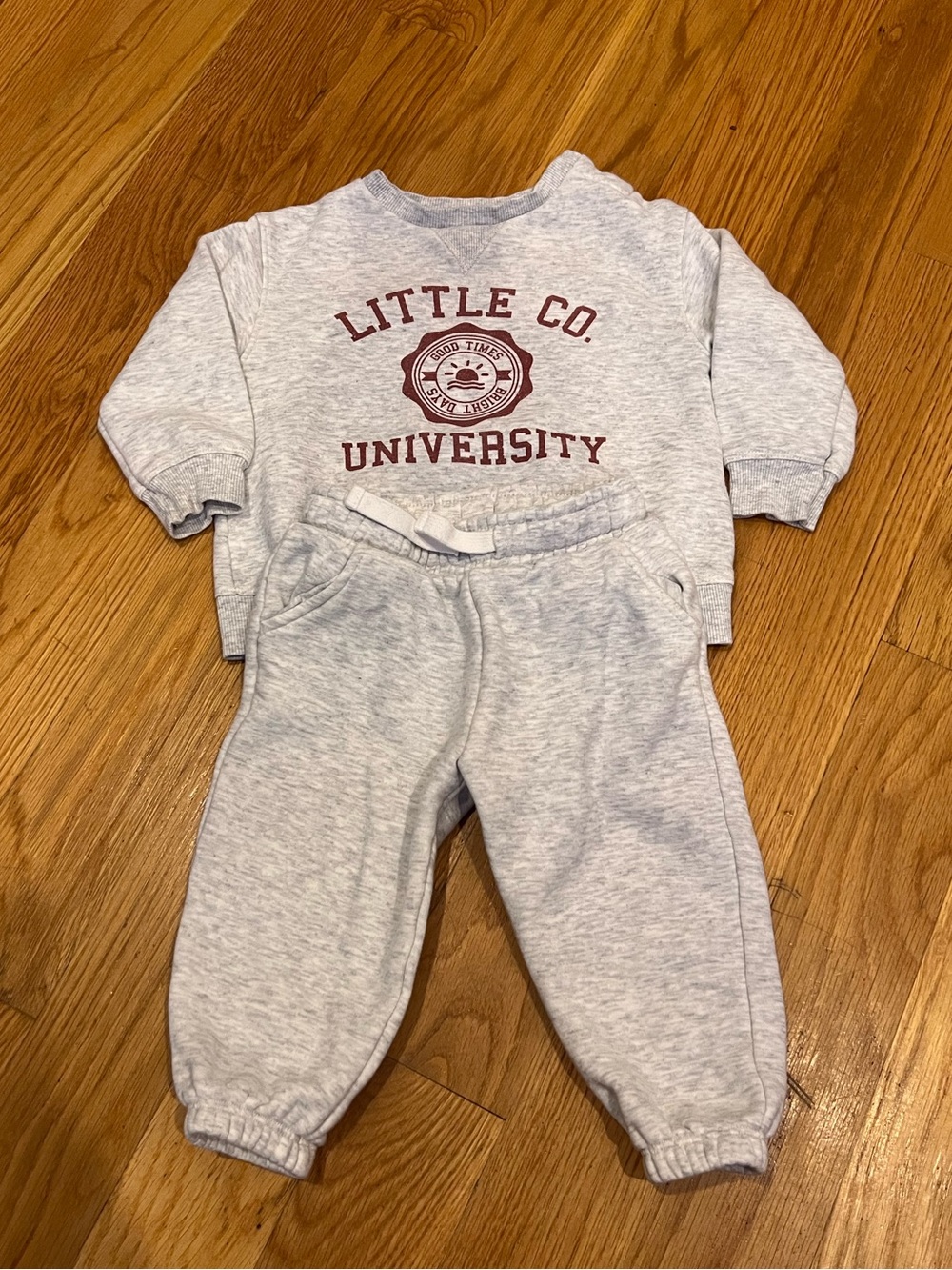Lauren Conrad little co University Heather Gray Kids Sweatshirt & Joggers Set
